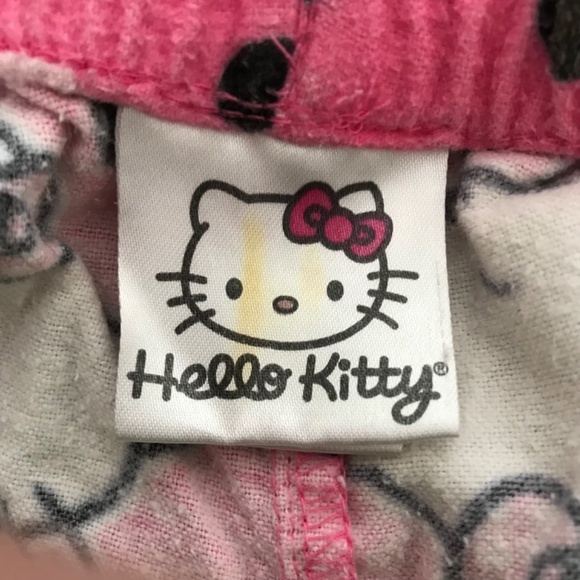 2007 Hello Kitty 100% Cotton Pajama Bottoms Pants Women's XS or Girl's L/XL - Picture 9 of 10